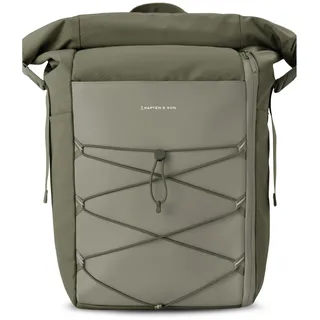 Kapten & Son Rucksack Yoho Forest Green 24-30 L | Rolltop Rucksack Damen & Herren Grün | Handgepäckrucksack mit 14 Zoll Laptopfach & seitlicher Öffnung | Backpack ideal für Reisen, Uni, Arbeit, Sport