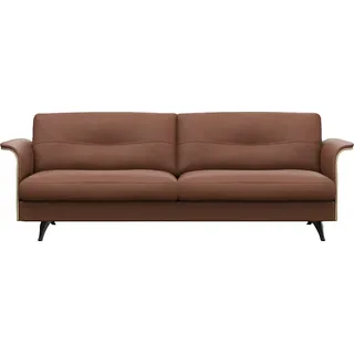 FLEXLUX 3-Sitzer »Glow Designsofa, bequem und komfortabel durch hochwertigen Sitzaufbau« Skandinavisches Design, In hochwertiger Verarbeitung, braun