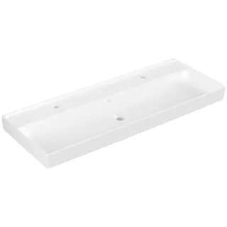 Villeroy & Boch Collaro Schrankwaschtisch, 2 Hahnlöcher, ohne Überlauf, 1200x470mm, 4A33C101, Farbe: weiß-alpin