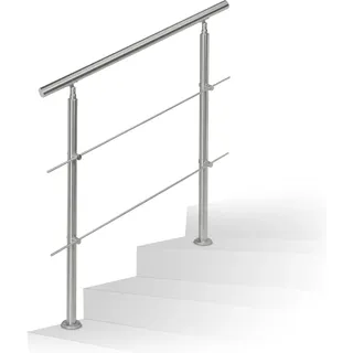 Relaxdays Treppengeländer Edelstahl