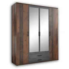 Bild von Schlafkontor Chicago Kleiderschrank Holzwerkstoff Melamin 4 Türen 159x197x54 cm