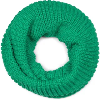 styleBREAKER Strickschal "Unifarbener Feinstrick Loop" 1 Stk., grün