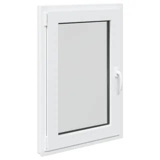 vidaXL Kellerfenster RISOR 60 x 90 cm PVC und Glas Weiß - Weiß