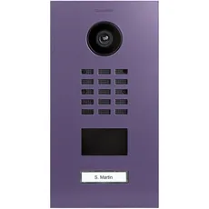 DoorBird D2101V IP Video Türstation, Blaulila (RAL 4005) | Video-Türsprechanlage mit 1 Ruftaste, RFID, HD-Video, Bewegungssensor