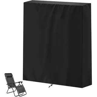 VANSHEIM Gartenstühle Abdeckung Klappstühle Schutzhülle Wasserdicht Relaxliegenhaube für Lafuma Relax-Liegestuhl Klappbar Deckchair Liegestuhl Gartenliege Sonnenliege Stuhlbezug 75x20/34x110cm