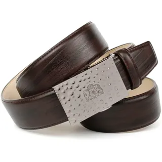 Anthoni Crown Ledergürtel ANTHONI CROWN, Damen, Gr. 80, braun, Leder, unifarben, Gürtel Ledergürtel, Casualledergürtel in Mokka