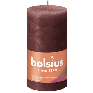 Bolsius Rustik Stumpenkerze 13 x 6.8 cm samtrot