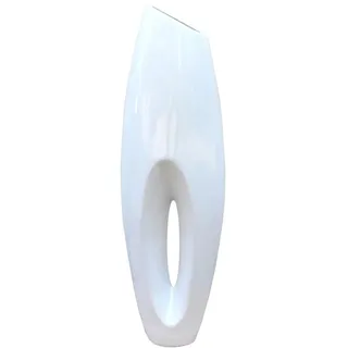 Uniquewise Moderne weiße große Bodenvase, 101,6 cm, Aluminium, 24.89 x 30.48 x 102.87 cm