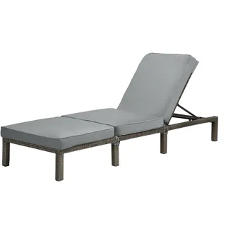 Svita Gartenliege 196 x 66 x 22 cm Grau