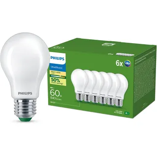 Philips Ultra Efficient A60 4W/827 60W Frosted 6-pack E27