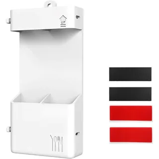 Cxqbsmy Strohhalm Organizer Silikon, 3-Montagemöglichkeiten Wandmontierte Trinkhalme Aufbewahrung, mit Doppelseitig Magnetisch, Bohrungsfreie Montage für Küchen, Küchenschränke Strohhalm Halfterung