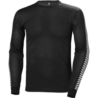 HELLY HANSEN Herren HH Lifa Stripe Crew Langarm Funktionsshirt Langärmeliger Baselayer, Schwarz, L