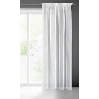 Eurofirany Lucy Voile-Vorhang, Weiß, 140 x 270 cm