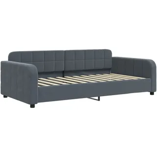 vidaXL Tagesbett Dunkelgrau 100x200 cm Samt - Grau