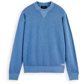 Scotch & Soda Herren Garment Dye Structured Crewneck Sweatshirt, Lake Blue, M EU