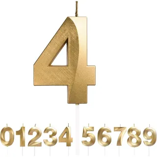 Geburtstagszahl Kerzen 3D Form Geburtstagstorte Kerzen Gold Glitter Geburtstagskerzen Dekorative Dekoration für Geburtstag Jubiläum Hochzeit Abschlussfeier