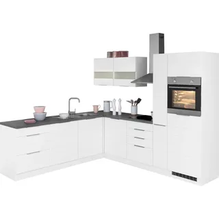 kochstation Winkelküche L-Form 240 x 270 cm weiß