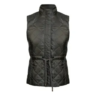 Michael Kors für Damen. MT520JM3SB Weste mit schwarzem Gürtel (L), Lässig, Recyceltes Polyester, Nachhaltig