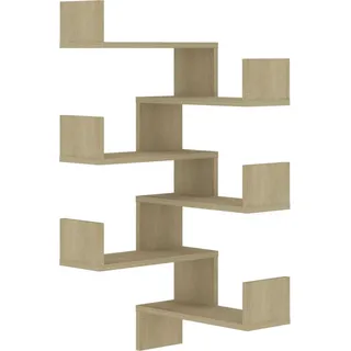 Wand-Eckregale 2 Stk. Sonoma-Eiche 40x40x50 cm Holzwerkstoff - Braun