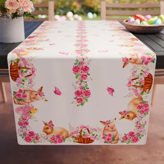 PETTI Artigiani Italiani - Oster-Tischläufer, Tischläufer Ostern Küche, Tischläufer, Tischläufer für Ostern im Digitaldruck, 100% Made in Italy