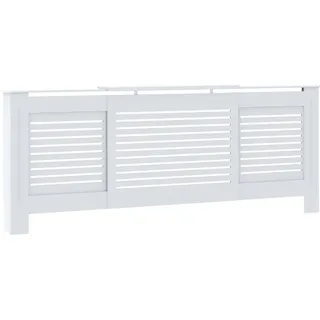 vidaXL MDF Heizkörperverkleidung Weiß 205 cm