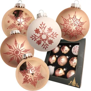 Krebs Glas Lauscha Weihnachtsbaumkugel Cappuccino Weihnachtsdeko, Christbaumschmuck, Christbaumkugeln Glas«, braun