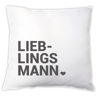 4youDesign Kissen Lieblingsmann – Geschenk für Männer zum Vatertag, Geburtstag, Hochzeit – Dekokissen waschbar – Geschenkidee als Dankeschön – Kissenbezug mit Reißverschluss - 40x40cm