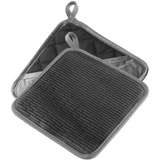 Westmark Topflappen – Praktische Topflappen für sicheres Arbeiten an Herd und Backofen, Küchenhandschuhe mit Hitzeschutz bis 250°C – Grau/Anthrazit