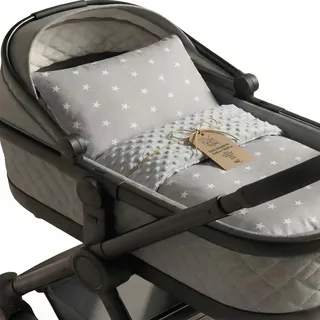 Totsy Baby Babydecke Kuscheldecke Baby Decke Winterdecke mit Plüschstoff 75x60 cm + Kissen 35x30 cm - Kinderdecke Blanket Babydecken Kinderwagendecke und Erstausstattung für Neugeborene und Kinder Oeko-Tex