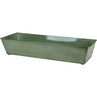 A.H.G. Blumenkasten Metall mit Ablaufstopfen 53 cm x 19 cm x 10,5 cm Grün