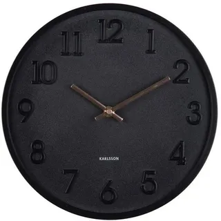 Karlsson Wanduhr , Schwarz , Kunststoff , Timerfunktion , Dekoration, Uhren, Wanduhren