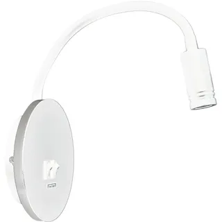 Nachttischlampe Base 8W+2W Weiss - Weiß