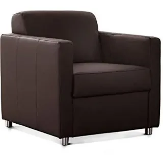 CAVADORE Corianne Sessel, mit Federkern, Ledersessel Design, 78 x 80 x 83, Echtleder: dunkelbraun