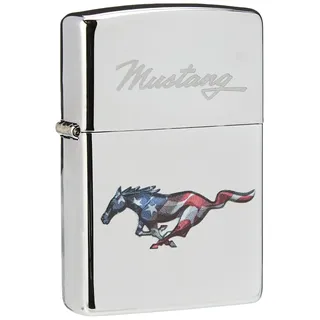 Zippo Sturmfeuerzeug - Ford, High Polish Chrome, Lustre-Color Image - Nachfüllbar - Wiederverwendbar - Windfestes Design - Geschenkbox - Made in USA
