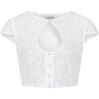 Nübler Dirndlbluse »Dirndlbluse kurzarm Tara«, weiß