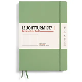 Leuchtturm1917 366171 Notizbuch Composition (B5), Hardcover, 219 nummerierte Seiten, Salbei, Blanko
