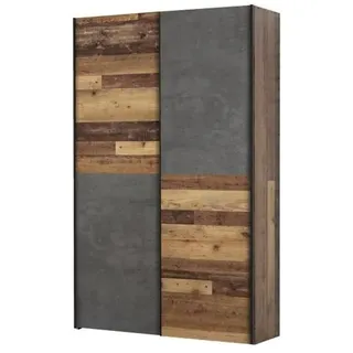 Forte Ozula Schwebetürenschrank 120 x 190,5 x 42 cm grau