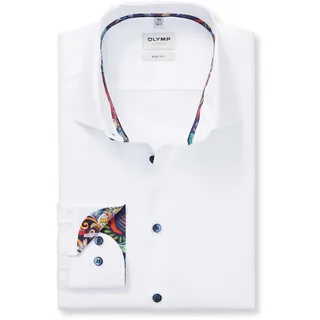 OLYMP Langarmhemd »Level 5« New York Kentkragen, body fit, Businesshemd, extra langer Arm, weiß