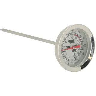 Vielseitiges, hochwertiges Fleischthermometer aus Edelstahl mit klarer Skala