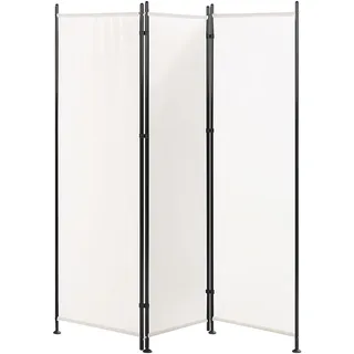 Beliani Raumteiler 3-teilig Weiß 160/170 cm Narni