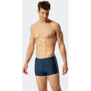 Schiesser Badehose "Nautical Casual" mit seitlichen Streifen, flache Reißverschlusstasche, 801, admiral