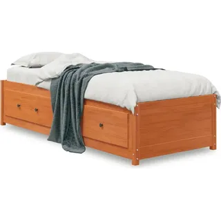 vidaXL Tagesbett ohne Matratze Wachsbraun 90x190 cm Massivholz Kiefer - Braun