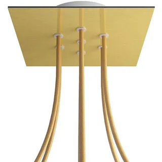 Creative Cables Messing Kroq207f107 Rose-one Quadratisches Satinrosen-set - Multicolor - 200 mm