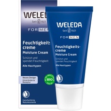 WELEDA Bio FOR MEN Feuchtigkeitscreme – frische Naturkosmetik Männer Gesichtscreme Hautpflege für trockene & empfindliche Haut. Schnell einziehende Herren Gesichtspflege mit Jojobaöl & Sesamöl (30ml)