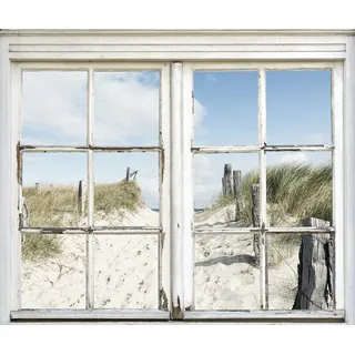Queence "Dünen", Wandsticker, Wandbild, selbstklebend, Dünen, Sand, 3D,