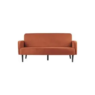meet powered by PAPERFLOW 3-Sitzer Sofa LISBOA rost schwarz Stoff 176,0 x 81,5 x 83,0 cm, 1 St.