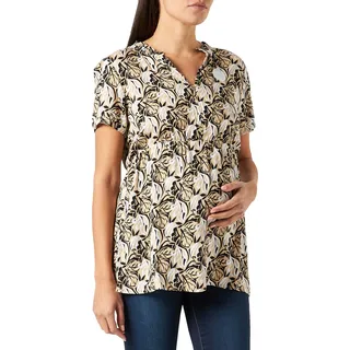 ESPRIT Maternity Damen Blouse Nursing Short Sleeve Allover Print Bluse, Gunmetal-15, 38