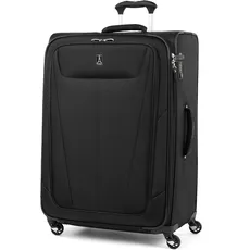 Travelpro Maxlite 5 Softside erweiterbares aufgegebenes Gepäck mit 4 Spinnerrädern, leichter Koffer, Herren und Damen, schwarz, kariert, groß, 74 cm