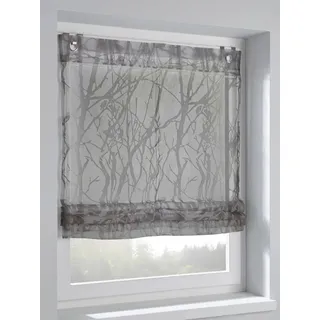 Heine Raffrollo mit Hakenaufhängung, grau