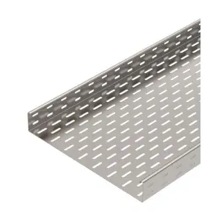 OBO 6056759 Kabelrinne SKS gelocht 60x400x3000 Edelstahl, rostfrei A4 1.4571 blank, nachbehandelt SKS 640 A4  - 3 Meter